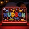 Picture of Personalized Car Night Light for Boys, Custom Name LED Lamp, Vehicle Nursery Decor, Cars Bedroom Light, Toddler Boy Birthday Gift Acrylic