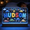 Picture of Personalized Car Night Light for Boys, Custom Name LED Lamp, Vehicle Nursery Decor, Cars Bedroom Light, Toddler Boy Birthday Gift Acrylic