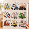 Picture of Personalized Car Kids Photo Fridge Magnet: Kids Face With Truck Frame Magnet, Fathers Day Gift For Dad, Grandpa, Papa Acrylic Magnet Decor