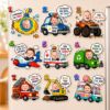 Picture of Personalized Car Kids Photo Fridge Magnet: Kids Face With Truck Frame Magnet, Fathers Day Gift For Dad, Grandpa, Papa Acrylic Magnet Decor