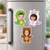 Picture of Personalized Face Magnet, Custom Photo Fridge Magnet, Funny Kids Costume Magnet, Acrylic Refrigerator Magnet, Custom Face Cutout Gift Decor