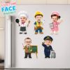 Picture of Personalized Career Face Magnet, Custom Photo Fridge Magnet, Future Profession Gift Kids, Doctor Teacher Pilot Magnet, Acrylic Refrigerator