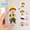 Picture of Personalized Career Face Magnet, Custom Photo Fridge Magnet, Future Profession Gift Kids, Doctor Teacher Pilot Magnet, Acrylic Refrigerator