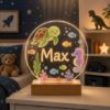 Picture of Personalized Ocean Turtle Animal Night Light For Boy Kids, Custom Name LED Acrylic Lamp, Sea Turtle Seahorse Nursery Decor, Kid Bedroom Gift
