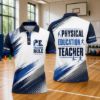 Picture of Custom PE Teacher Polo Shirt, Physical Education Teacher Personalized Gym Teacher Shirt, Coach Gift, School Staff Polo, Back To School