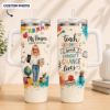 Picture of Custom Photo Teacher Tumbler, Personalized Teacher Cup, Back To School Gift, Teacher Appreciation Tumbler,Thank You Teacher Gift Mug Tumbler