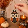 Picture of Halloween Wooden Hanging Ornaments Set, Cute Ghost Owl Decor, Black Cat Bat Pumpkin Skull Wood Tree Ornament, Fall Farmhouse Decor Halloween