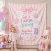 Picture of Personalized Spa Jam Party Birthday Tapestry, Spa Birthday Banner, Sleepover Party Backdrop, Girl Birthday Spa Party Decor Birthday Banner