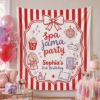 Picture of Personalized Spa Jam Party Birthday Tapestry, Spa Birthday Banner, Sleepover Party Backdrop, Girl Birthday Spa Party Decor Birthday Banner