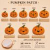 Picture of Cute Halloween Pumpkin Embroidered Patch | Iron On Sew On Jack O Lantern Patch | Spooky Applique for Jacket Hat Backpack