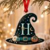 Picture of Personalized Halloween Witch Hat Acrylic Ornament, Custom Initial Halloween Tree Decoration, Pumpkin Keepsake Gift 2026 Halloween Onrament