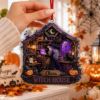 Picture of Personalized Witch House Ornament, Custom Name Halloween Ornament, Acrylic Witchy Decor, Black Cat Gift, Spooky Halloween Keepsake