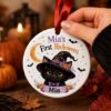 Picture of Personalized First Halloween Ornament, Baby Halloween Ornament, Witch Cat Halloween Keepsake, Baby's First Halloween Gift, Ceramic Ornament