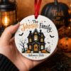 Picture of Personalized Family Halloween Ornament, Custom Haunted House Ceramic Ornament, Halloween Family Keepsake, Haunted House Halloween Decor