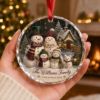 Picture of Personalized Family Snowman Crystal Glass Ornament, Custom Names and Pet, Christmas Keepsake, Family Holiday Gift, Christmas Tree Decor 2026