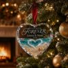 Picture of Personalized Wedding Ornament, Custom Location Coordinate Heart Ornament, Couple Christmas Gift, Anniversary Keepsake, Wedding Newlywed Gift