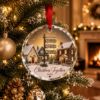 Picture of Personalized Family Neighbor Christmas Ornament, Custom Family Name Glass Ornament, Christmas Together Keepsake, Multi Family Holiday Gift