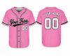 Picture of Personalized Baseball Jersey, Custom Team Jersey, Pink Baseball Shirt, Custom Name Number Jersey, Softball Jersey, Breast Cancer Team Shirt