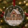 Picture of Personalized Gingerbread Family Glass Ornament, Custom Name Christmas Ornament, Family Holiday Keepsake Gift, Christmas Tree Decor 2026