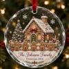 Picture of Personalized Gingerbread Family Glass Ornament, Custom Name Christmas Ornament, Family Holiday Keepsake Gift, Christmas Tree Decor 2026