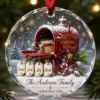 Picture of Personalized Christmas Mailbox Glass Ornament, Custom Family Name Ornament, Family Christmas Keepsake Gift, Personalized Holiday Decor 2026