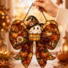 Picture of Personalized Halloween Ghost Bow Suncatcher, Custom Acrylic Window Hanging, Cute Witch Ghost Decor, Pumpkin Autumn Ornament, Halloween Gift
