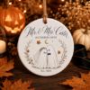 Picture of Personalized Ghost Couple Halloween Ornament, Custom Ceramic Wedding Ornament, Spooky Newlywed Gift, First Halloween Married Keepsake