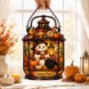 Picture of Personalized Halloween Ghost Suncatcher, Custom Acrylic Glass Window Hanging, Cute Ghost Pumpkin Cat Fall Decor Gift Ornament Hanging