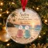 Picture of Personalized Sister Glass Ornament, Sisters by Chance Friends by Choice, Custom Names Beach Christmas Keepsake, Sister Gift Christmas 2026