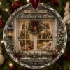 Picture of Personalized Family Christmas Window Glass Ornament, Custom Family Name Ornament, Christmas at Home Keepsake, Holiday Christmas Gift 2026