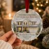 Picture of Personalized New Home Watercolor Glass Ornament, Custom House Ornament, First Christmas New Home Gift, Housewarming Christmas 2026 Keepsake