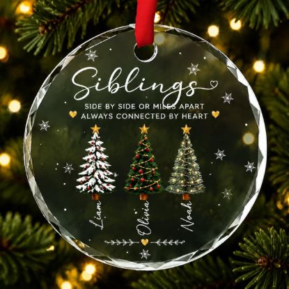 Picture of Personalized Siblings Christmas Ornament,Custom Family Tree Ornament, Siblings Gift, Christmas Tree Name Ornament, Family Keepsake 2026 Gift