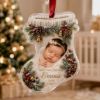 Picture of Personalized Baby’s First Christmas Ornament, Custom Baby Photo Stocking Ornament, Newborn Acrylic Keepsake Gift, Baby Christmas Decor