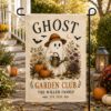 Picture of Personalized Ghost Garden Flag, Halloween Garden Club Flag, Custom Family Name Yard Flag, Cute Fall Ghost Outdoor Decor, Pumpkin Garden Gift