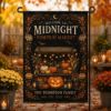 Picture of Personalized Midnight Pumpkin Market Garden Flag, Custom Halloween Garden Flag, Spooky Pumpkin Patch Yard Flag, Family Name Fall Porch Decor
