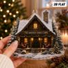 Picture of Personalized Family Cabin Christmas Ornament, Custom Cabin Vacation Ornament, Rustic Cabin Christmas Decor, Lake House Keepsake Gift