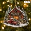 Picture of Personalized Christmas Tree Farm Acrylic Ornament, Custom Family Name Ornament, Red Truck Christmas Decor, Tree Farm Holiday Keepsake Gift