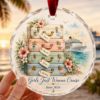 Picture of Personalized Girls Cruise Ornament, Custom Best Friends Cruise Gift, Girls Trip Christmas Ornament, Tropical Vacation Keepsake, Cruise Decor