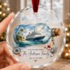 Picture of Personalized Cruise Bottle Ornament, Custom Family Cruise Christmas Ornament, Ship Name Keepsake, Nautical Travel Gift, Ocean Vacation Decor