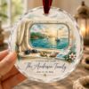 Picture of Personalized Cruise Window Ornament, Custom Cruise Ship Christmas Ornament, Family Vacation Keepsake, Cruise Porthole Gift, Travel Decor