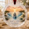 Picture of Personalized Honeymoon Cruise Ornament, Custom Couple Christmas Keepsake, Romantic Cruise Gift, Newlywed Vacation Ornament, Beach Decor
