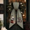 Picture of Personalized Ghost Reader Halloween Wreath Sash, Book Lover Door Bow, Custom Monogram Embroidered Front Door Decor, Spooky Library Gift