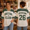 Picture of Custom Knitting Club Jersey, Personalized Knitter Jersey, Custom Name Number Knitting Shirt, Crochet Lover Gift, Yarn Lover Oversized Tee