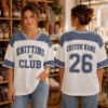 Picture of Custom Knitting Club Jersey, Personalized Knitter Jersey, Custom Name Number Knitting Shirt, Crochet Lover Gift, Yarn Lover Oversized Tee