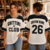 Picture of Custom Knitting Club Jersey, Personalized Knitter Jersey, Custom Name Number Knitting Shirt, Crochet Lover Gift, Yarn Lover Oversized Tee