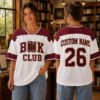 Picture of Custom Book Club Oversized Jersey, Personalized Reading Jersey, Custom Name Number Book Lover Shirt, Librarian Gift, Reader Oversized Tee