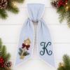 Picture of Personalized New Home Christmas Wreath Sash, Embroidered Key Wreath Sash, New Family Christmas Holiday Door Decor, Home Gift Wreath Bow