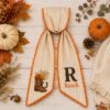 Picture of Personalized Western Fall Sash, Cowboy Boot Floral Embroidered Sash, Custom Ranch Monogram, Cowgirl Autumn Gift, Country Fall Accessory