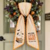 Picture of Personalized Teacher Halloween Sash, Welcome Little Boos Embroidered Sash, Custom Teacher Name, Spooky Halloween Classroom Fall Accessory