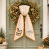 Picture of Personalized Baby Horse Fall Sash, Rocking Horse Name Embroidered Sash, Custom Baby Autumn Accessory, Baby Shower Gift, Keepsake for Girl